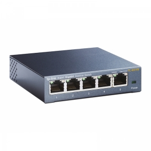 grey 5 port steel gigabit switch